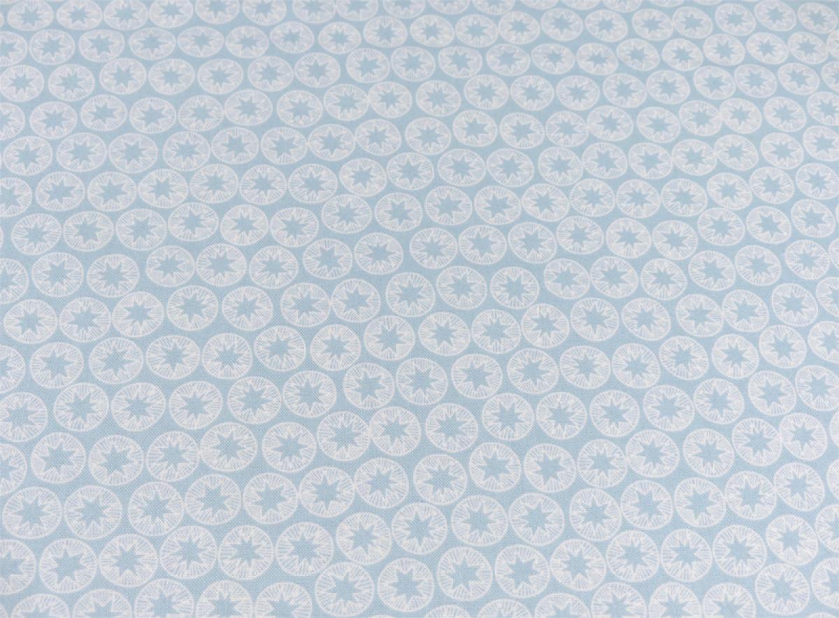 Lewis Irene Patchworkstoff winterlich floral Sterne winterblau